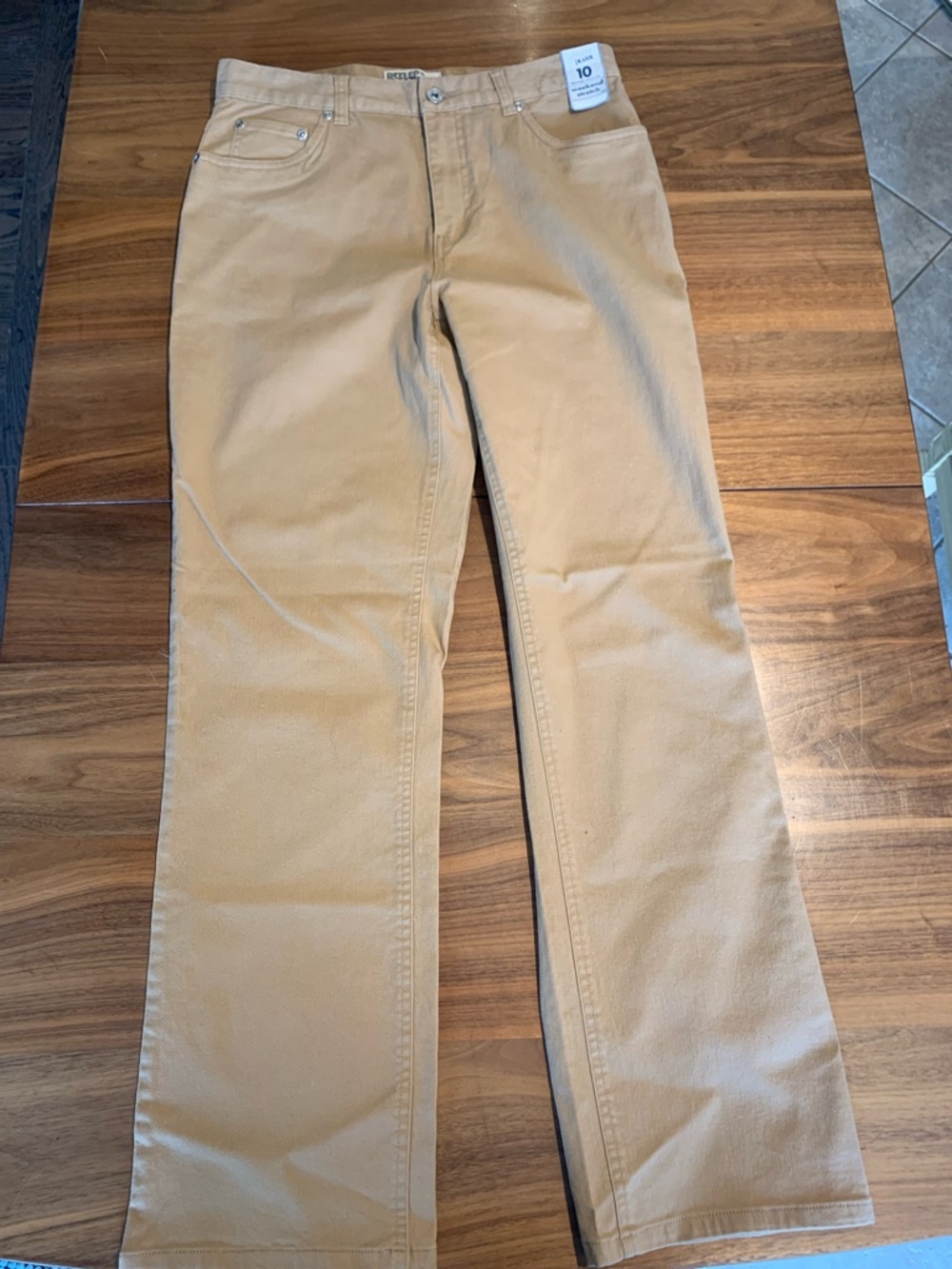 Northern Reflections Tan Straight-Leg Pants, Sz 10, NWT,